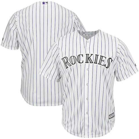 Colorado Rockies Majestic Big & Tall Cool Base Team Jersey - White/Purple