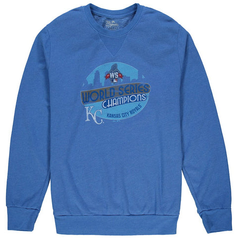 Kansas City Royals Majestic Threads 2015 World Series Champions Pullover Sweatshirt - Royal