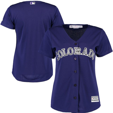Colorado Rockies Majestic Women's Cool Base Jersey - Purple