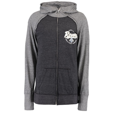 Kansas City Royals Soft as a Grape Women's Plus Size 2015 World Series Full-Zip Hoodie - Black