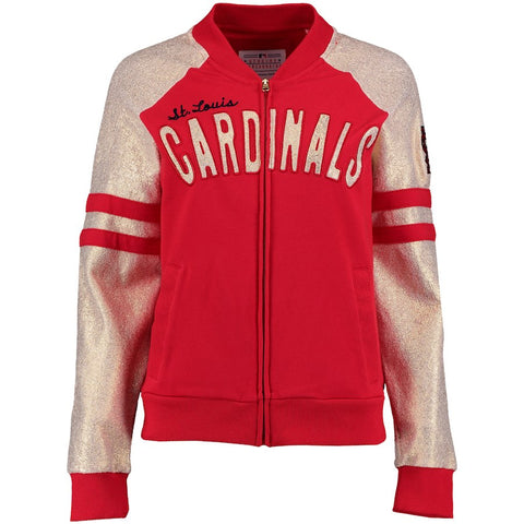 St. Louis Cardinals G-III Sports by Carl Banks Women's Wild Card Varsity Full-Zip Jacket - Red/Gold