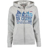 Los Angeles Dodgers Majestic Women's Division Championship Is Ours Full-Zip Hoodie - Gray