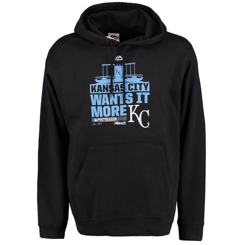 Kansas City Royals Majestic 2015 Divisional Series Hoodie - Black