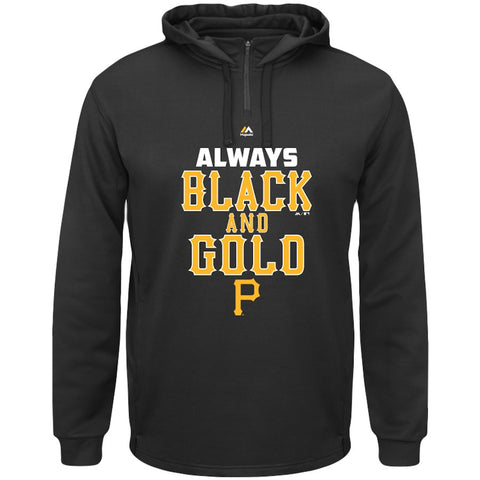 Pittsburgh Pirates Majestic Fanware Always Devoted Therma Base Hoodie - Black