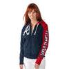 Atlanta Braves G-III Sports by Carl Banks Women's South Paw Full-Zip Hoodie - Navy