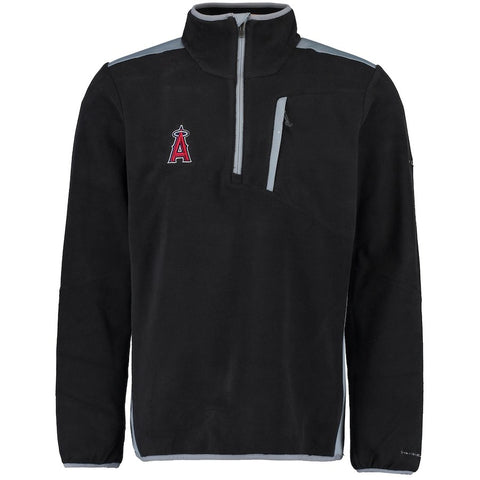 Los Angeles Angels Columbia Crosslight II Omni-Heat Half-Zip Jacket - Charcoal