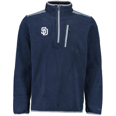 San Diego Padres Columbia Crosslight II Omni-Heat Half-Zip Jacket - Navy