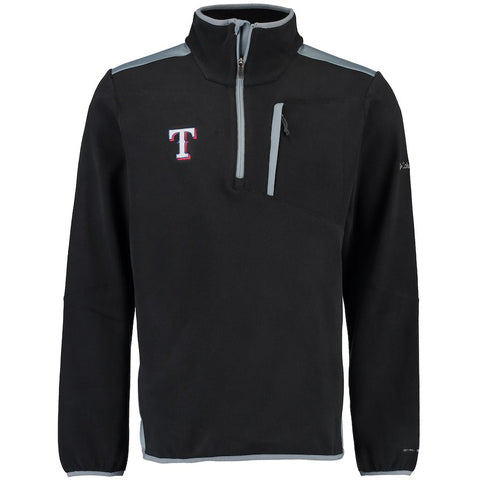 Texas Rangers Columbia Crosslight II Omni-Heat Half-Zip Jacket - Charcoal