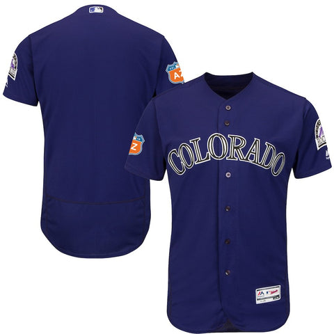 Colorado Rockies Majestic Alternate 2016 Spring Training Flex Base Authentic Collection Team Jersey - Purple