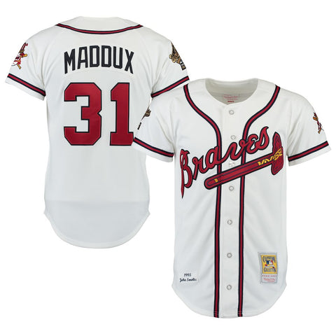 Greg Maddux Atlanta Braves Mitchell & Ness Throwback Authentic Jersey - White