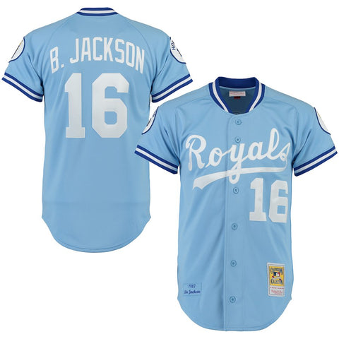 Bo Jackson Kansas City Royals Mitchell & Ness Throwback Authentic Jersey - Light Blue