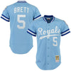 George Brett Kansas City Royals Mitchell & Ness Throwback Authentic Jersey - Light Blue