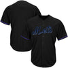 New York Mets Majestic Big & Tall Pop Fashion V-Neck Jersey - Black