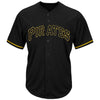 Pittsburgh Pirates Majestic Big & Tall Pop Fashion V-Neck Jersey - Black