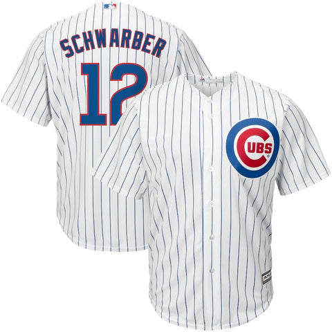 Kyle Schwarber Chicago Cubs Majestic Big & Tall Official Cool Base Player Jersey - White/Royal