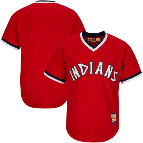 Cleveland Indians Majestic Big & Tall Cooperstown Cool Base Jersey - Red