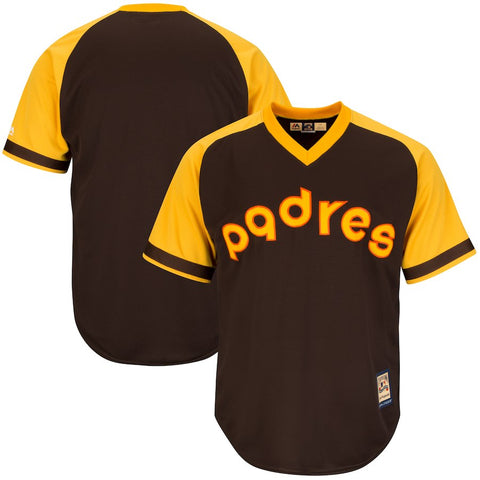 San Diego Padres Majestic Big & Tall Cooperstown Cool Base Jersey - Brown