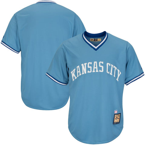 Kansas City Royals Majestic Big & Tall Cooperstown Cool Base Jersey - Light Blue