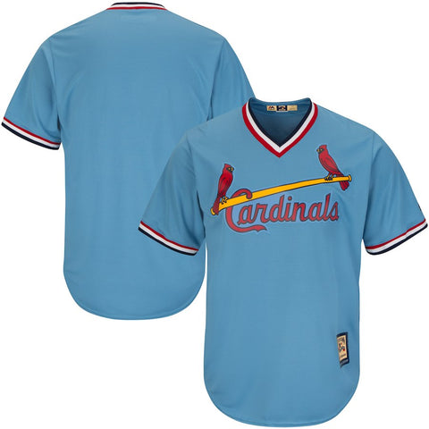 St. Louis Cardinals Majestic Big & Tall Cooperstown Cool Base Jersey - Light Blue