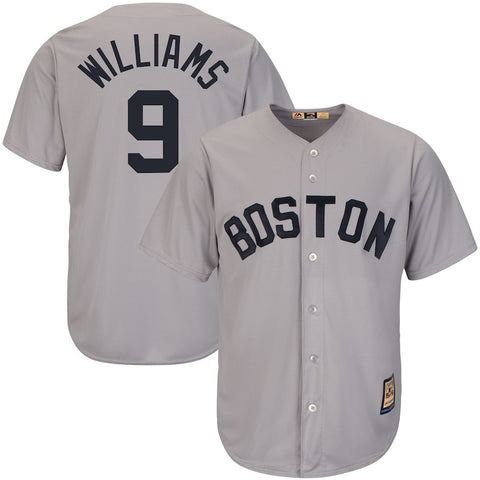 Ted Williams Boston Red Sox Majestic Big & Tall Cooperstown Cool Base Player Jersey - Gray