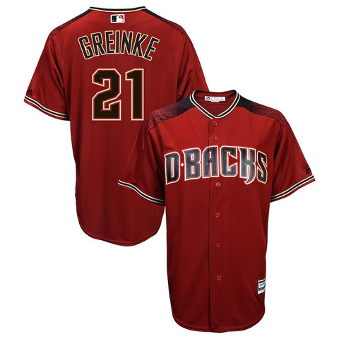 Zack Greinke Arizona Diamondbacks Majestic Official Cool Base Player Jersey - Sedona Red/Black