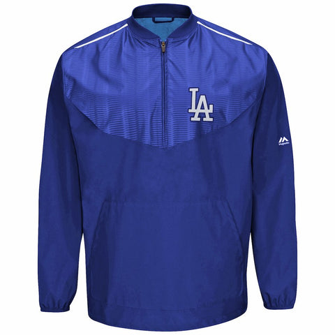 Los Angeles Dodgers Majestic Big & Tall Cool Base On-Field Training Jacket - Royal