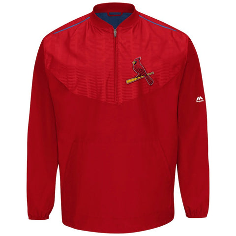 St. Louis Cardinals Majestic Big & Tall Cool Base On-Field Training Jacket - Red