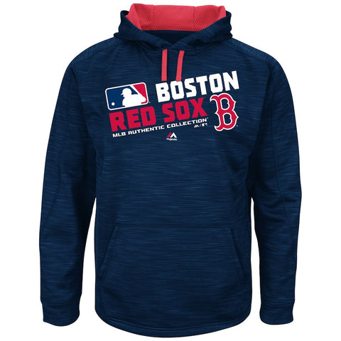 Boston Red Sox Majestic Big & Tall On-Field Team Choice Streak Therma Base Fleece Hoodie - Navy