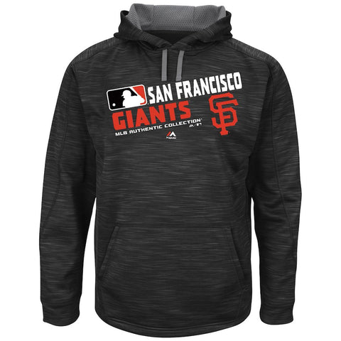 San Francisco Giants Majestic Big & Tall On-Field Team Choice Streak Therma Base Fleece Hoodie - Black
