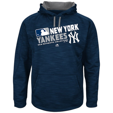 New York Yankees Majestic Big & Tall On-Field Team Choice Streak Therma Base Fleece Hoodie - Navy