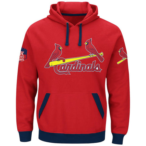 St. Louis Cardinals Majestic Big & Tall Third Wind Hoodie - Red