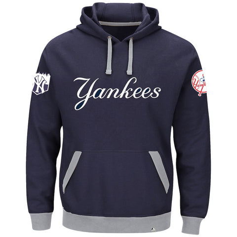 New York Yankees Majestic Big & Tall Third Wind Hoodie - Navy