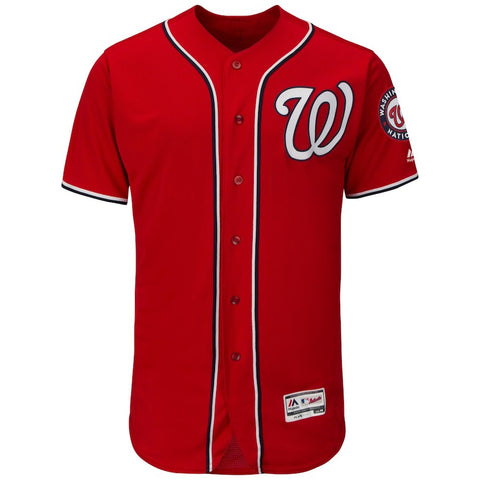 Washington Nationals Majestic Alternate Flex Base Authentic Collection Team Jersey - Scarlet