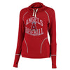Los Angeles Angels Soft as a Grape Women's Batting Practice Long Sleeve Funnel Neck Sweatshirt - Red