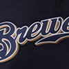 Milwaukee Brewers Long Sleeve Windbreaker - Navy