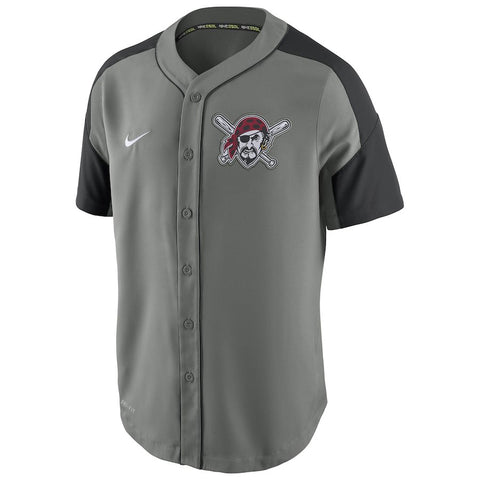 Pittsburgh Pirates Dri-FIT Woven Jersey - Gray/Black