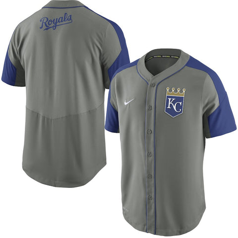 Kansas City Royals Dri-FIT Woven Jersey - Gray/
