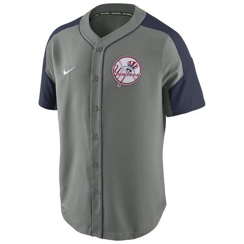 New York Yankees Dri-FIT Woven Jersey - Gray/Navy