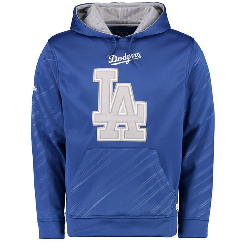 Los Angeles Dodgers Stitches Pullover Fleece Hoodie with Contrast Hood - Royal
