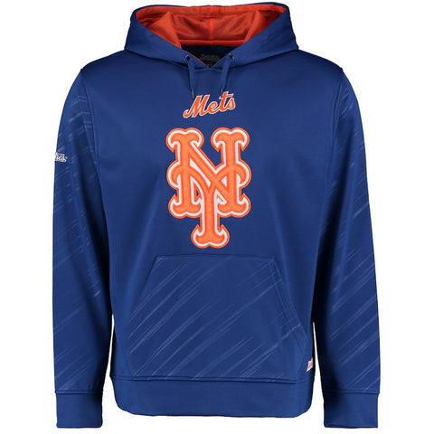 New York Mets Stitches Pullover Fleece Hoodie with Contrast Hood - Royal