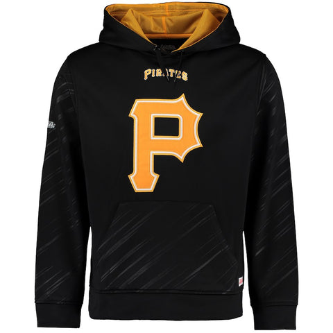 Pittsburgh Pirates Stitches Pullover Fleece Hoodie with Contrast Hood - Black