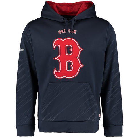 Boston Red Sox Stitches Pullover Fleece Hoodie with Contrast Hood - Navy