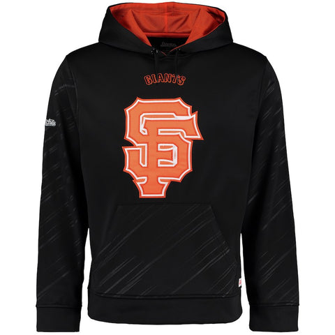 San Francisco Giants Stitches Pullover Fleece Hoodie with Contrast Hood - Black