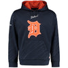 Detroit Tigers Stitches Pullover Fleece Hoodie with Contrast Hood - Navy