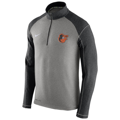 Baltimore Orioles Touch Fleece Performance Half-Zip Sweatshirt - Gray/Black