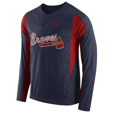 Atlanta Braves Long Sleeve Windbreaker - Navy