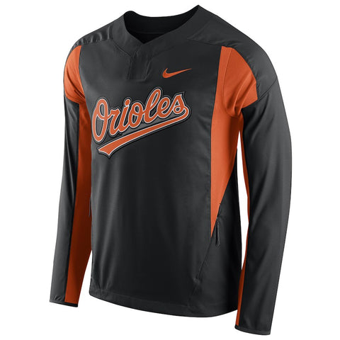 Baltimore Orioles Long Sleeve Windbreaker - Black