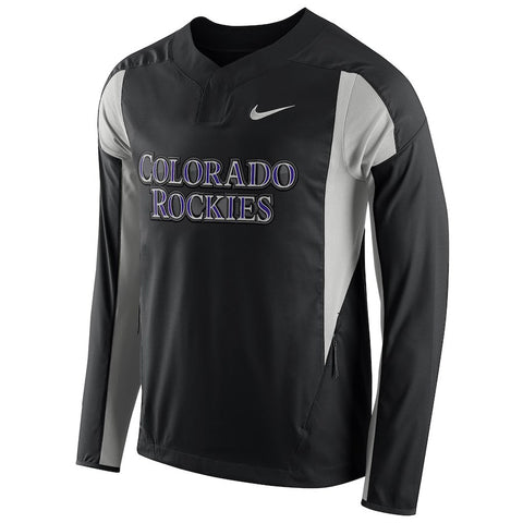 Colorado Rockies Long Sleeve Windbreaker - Black