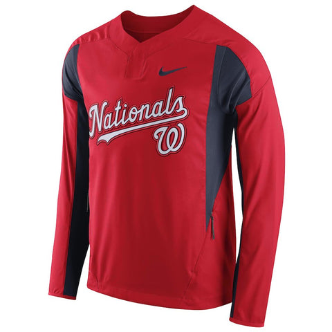 Washington Nationals Long Sleeve Windbreaker Jacket - Red