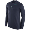 Seattle Mariners Waffle Crewneck Sweatshirt - Navy